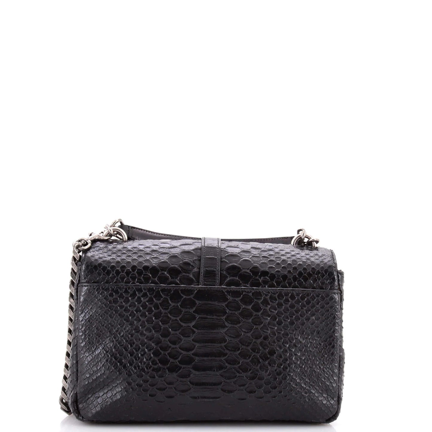 Saint Laurent Classic Monogram College Bag Python Embossed Leather Medium