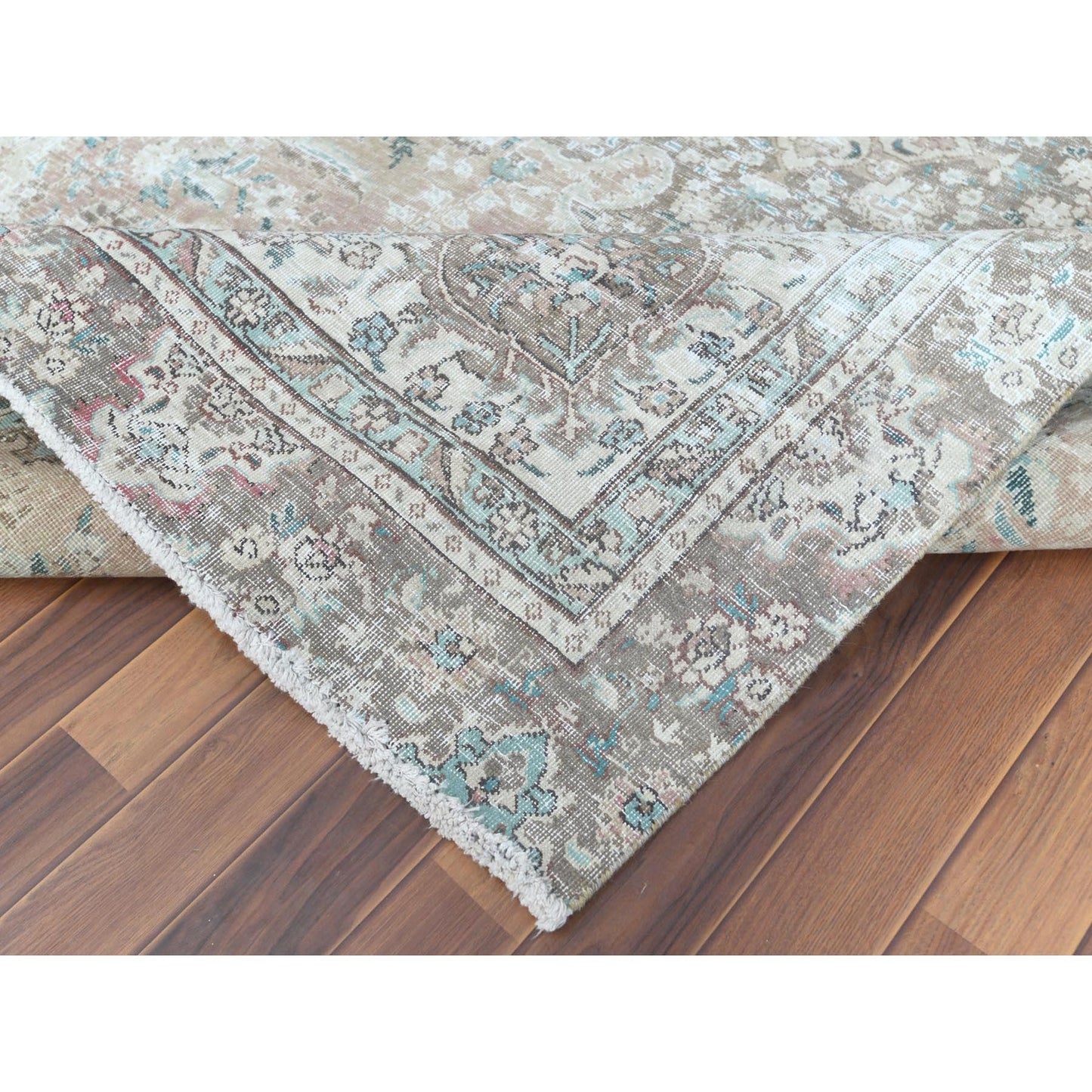 5'10"X9'5" Red Pure Wool Bohemian Farsian Tebraz Medallion Design Rug
