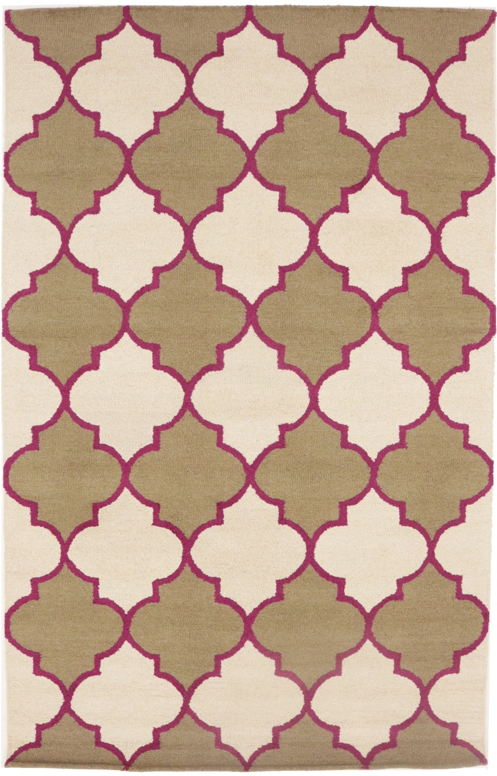 Trellis Design Multicolored 5X8 Modern Rug