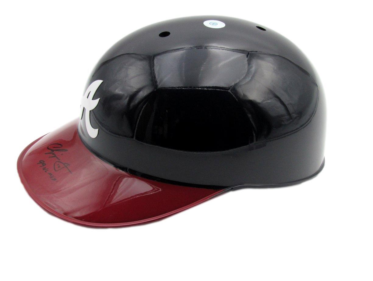 Chipper Jones Hof Signed/Ins Mlb Batting Helmet