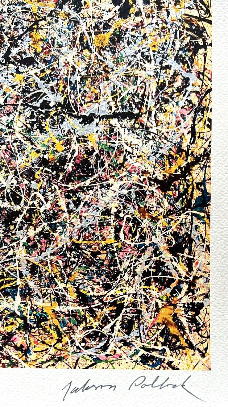 Jackson Pollock Action Painting Coa Signed