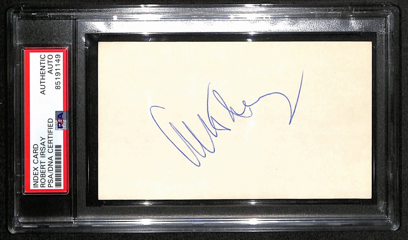 Robert Irsay Hof Signed/Auto 3X5 Index Card