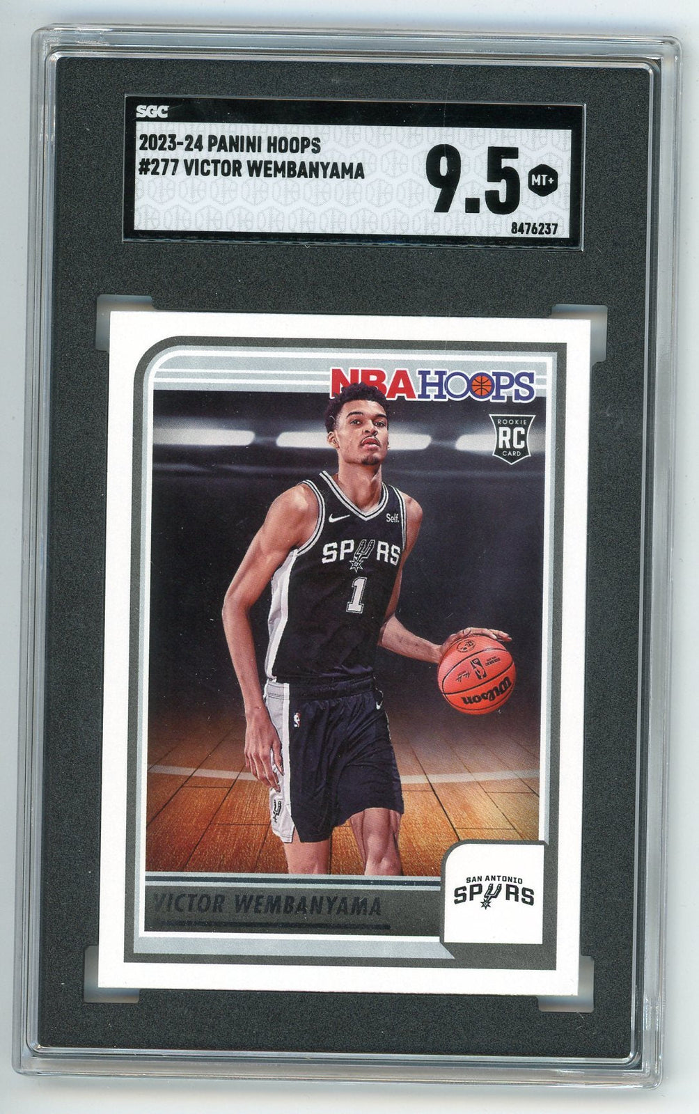 Victor Wembanyama 2023-24 Panini Hoops Rookie Card #277 Sgc 9.5