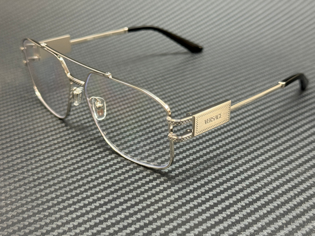 Versace Ve1302 1000 Silver Men'S 57 Mm Eyeglasses