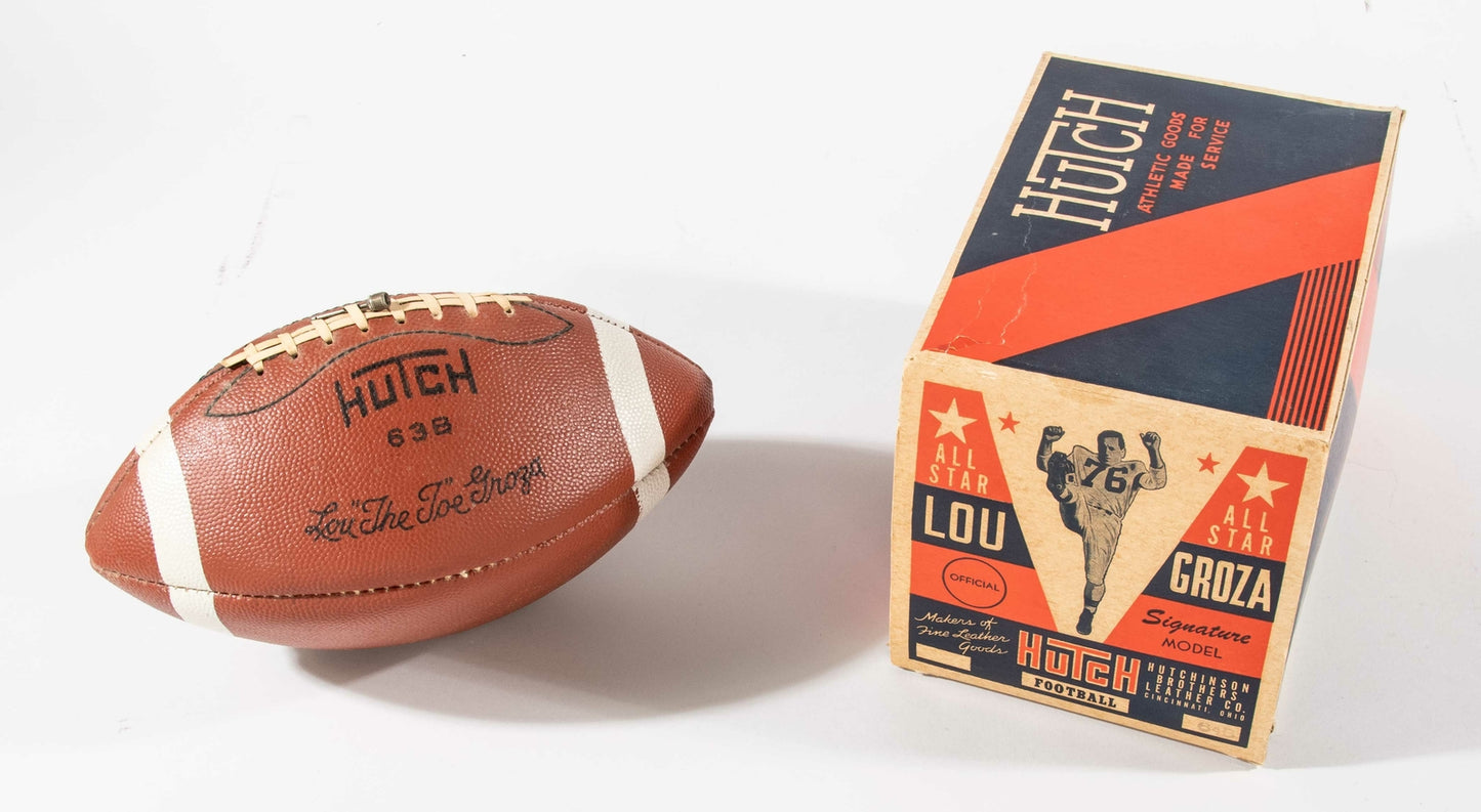 Hutch "Lou The Toe Groza" Store Model Football In