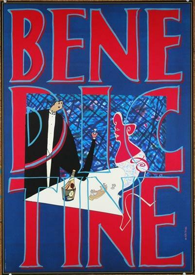 Benedictine By Javier Mariscals French Liquor Poster On Canson Paper Original