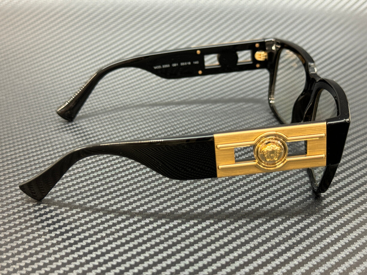 Versace Ve3350 Gb1 Black Gold Men'S 53 Mm