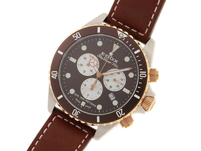 Edox Edox Skydiver Chronograph 10238 Brown Color