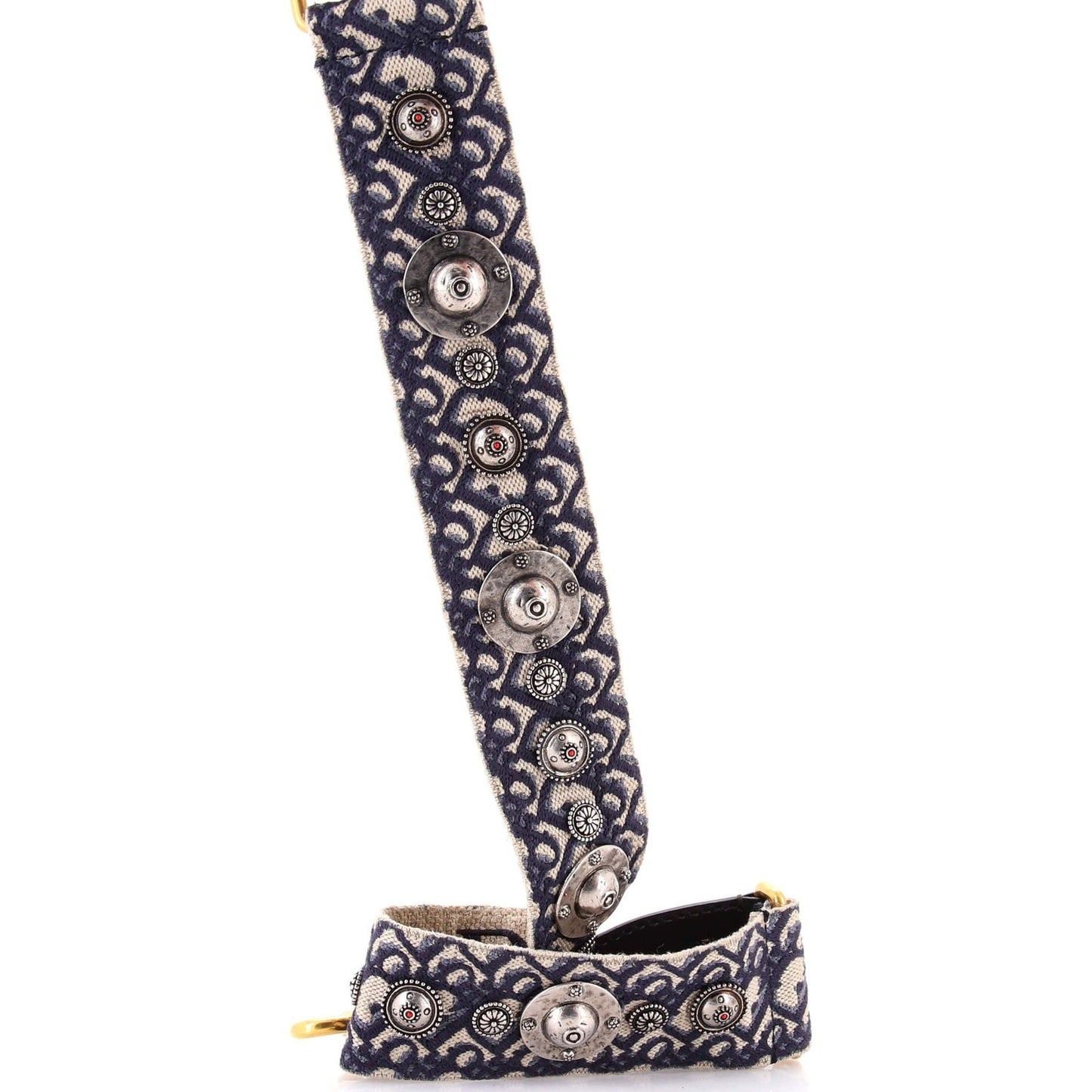 Christian Dior Shoulder Strap Embellished Oblique Canvas