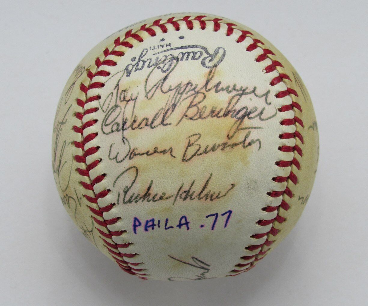 1977 Phillies Team Signed By 19 Onl Baseball