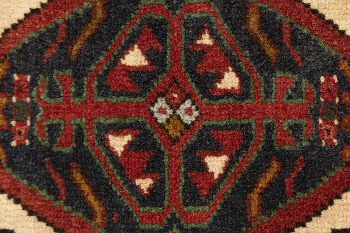 Handmade Vintage Tribal Geometric Area Rug Rusty