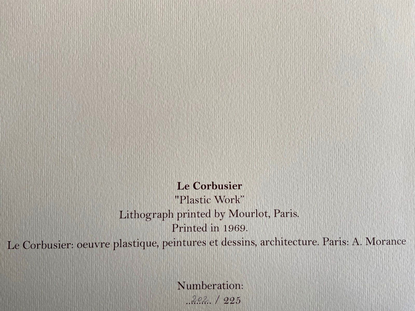 Le Corbusier Lithograph 1969 Coa Mourlot Numbered A Hand Signature