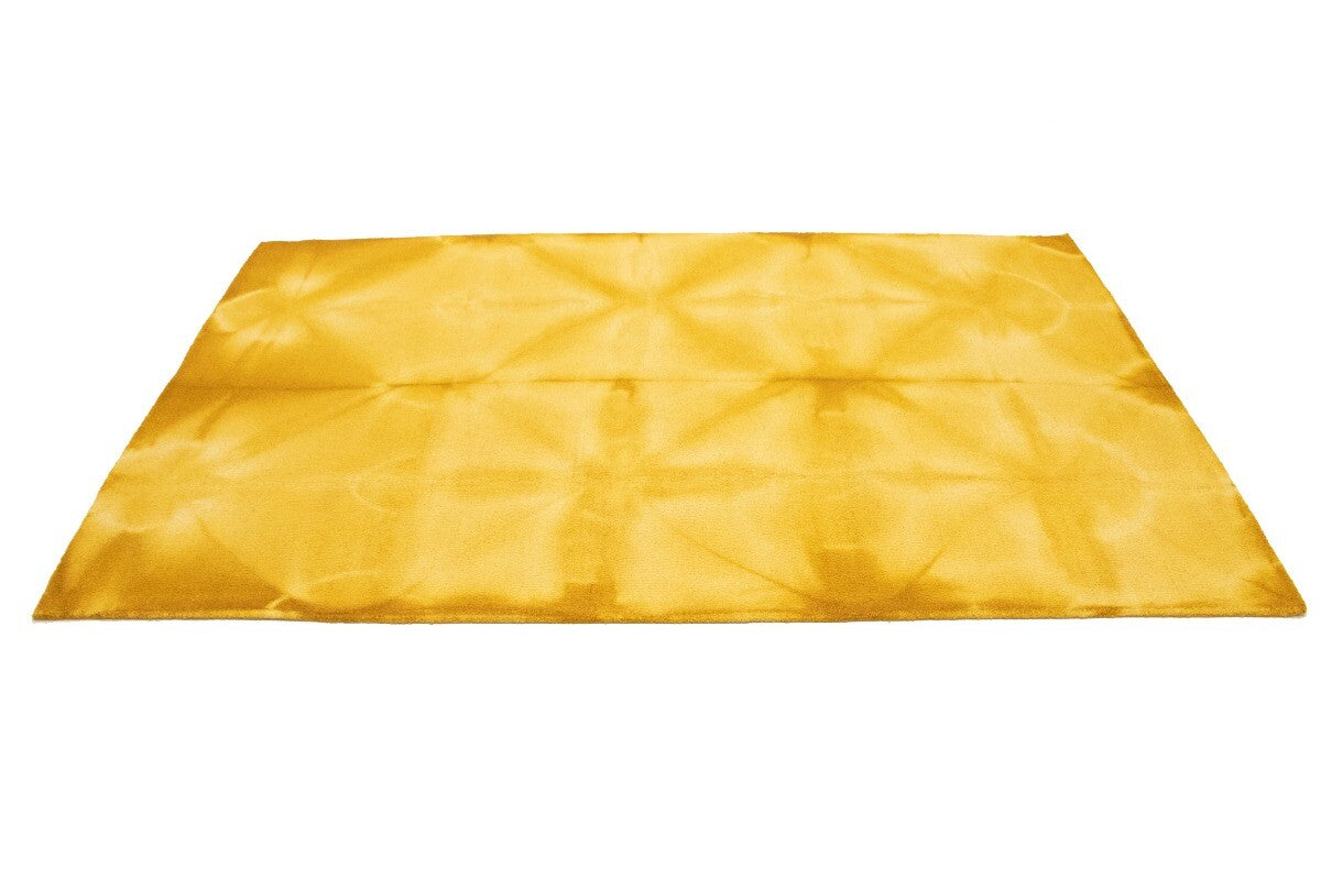 Contemporary Golden Yellow Tie-Dye Abstract 5X8
