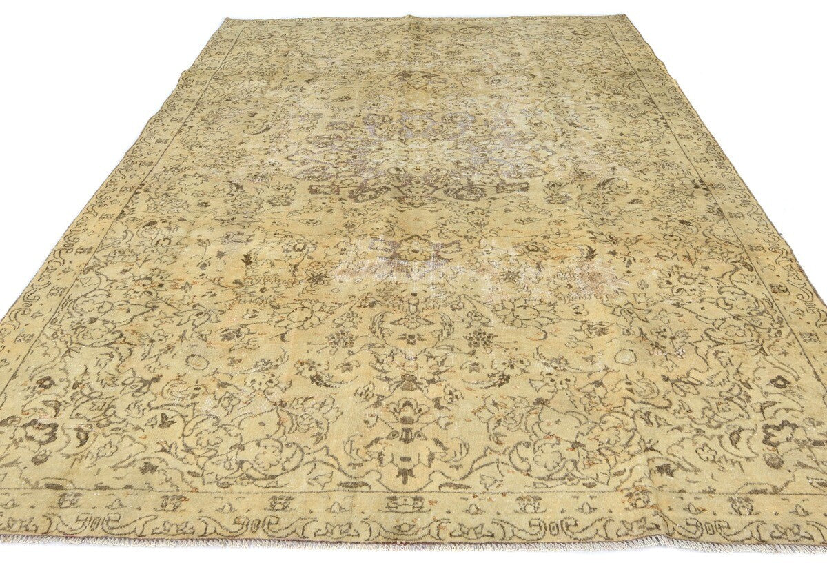 Hand-Knotted Antique Oriental Rug Distressed