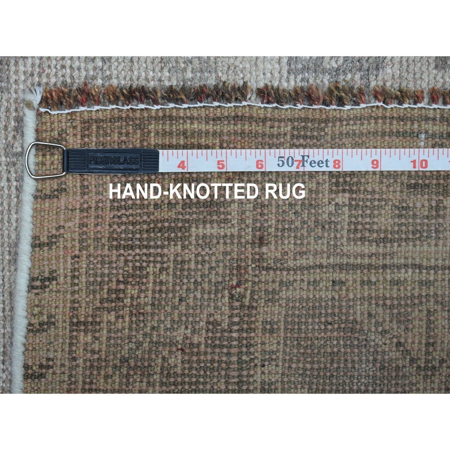 5'1"X7'4" Vintage Distressed Farsian Qashqairaz Hand Knotted Bohemian Rug