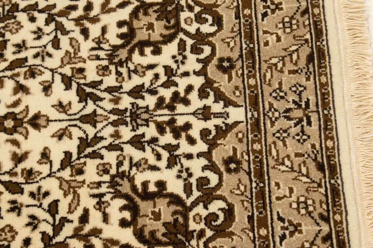 Handmade Kirman Oriental Runner Rug Plush Floral