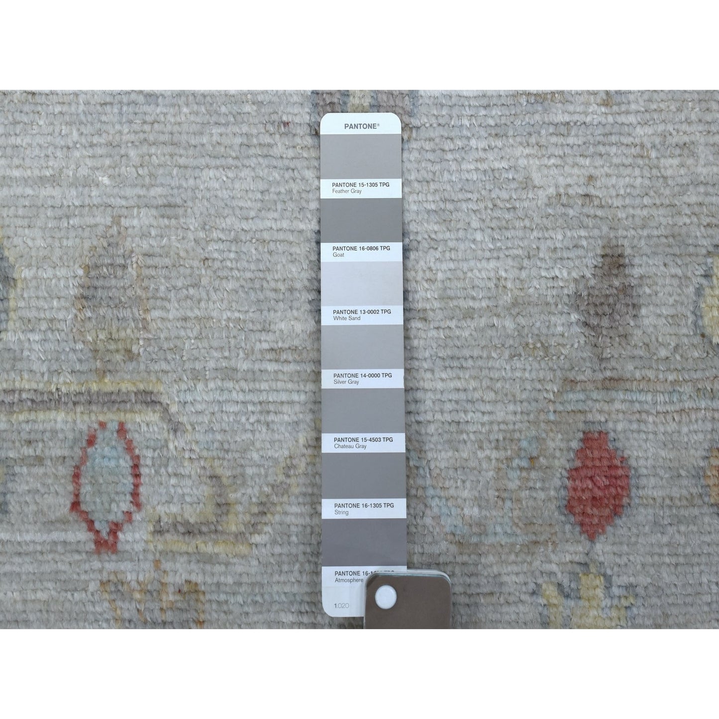 2'6"X14' Soft Velvety Wool Hand Knotted Gray Angora Oushak Runner Rug