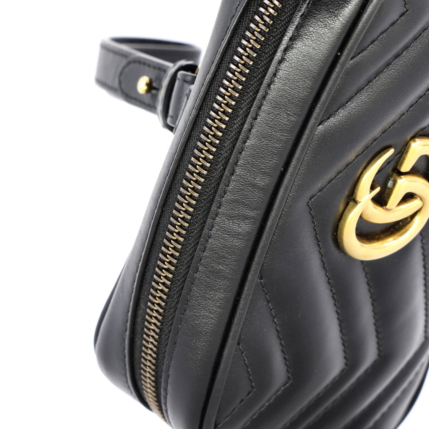 Gucci Gg Marmont Wristlet Matelasse Leather