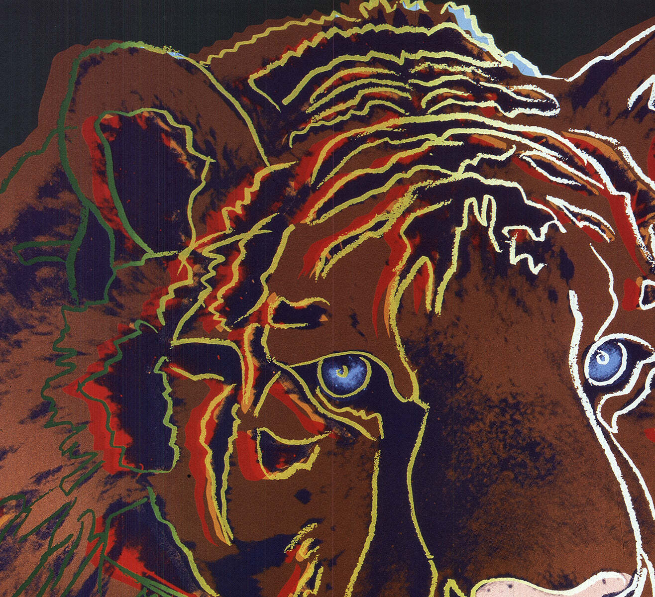 Andy Warhol Endangered Siberian Tiger " Poster Pop Art Multicol
