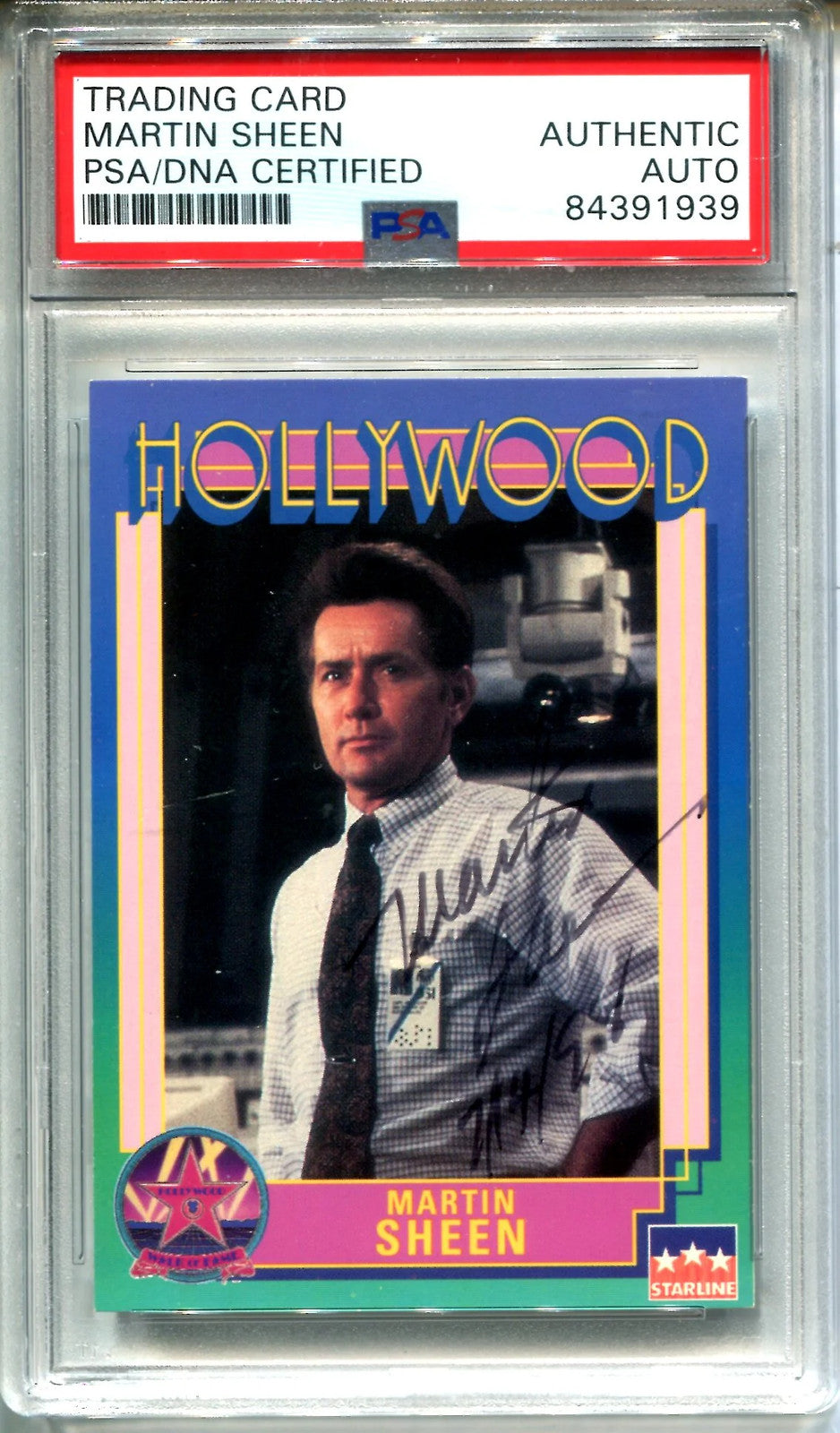Martin Sheen 1991 Starline #32 (Psa Authentic) Card