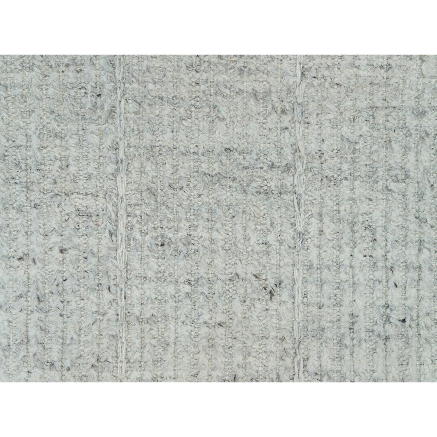 12'X14'10" Platinum Gray Cord Collection Wool Hand Woven Oversized Rug
