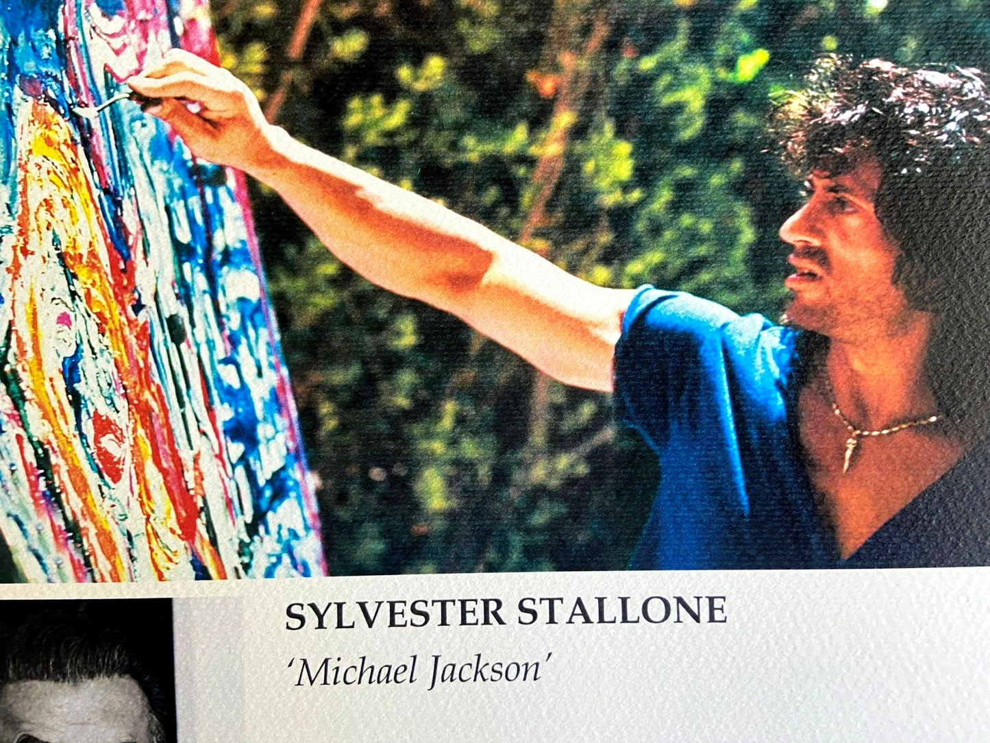 Sylvester Stallone 'Michael Jackson' Lithograph (Pierce Brosnan Johnny Depp)