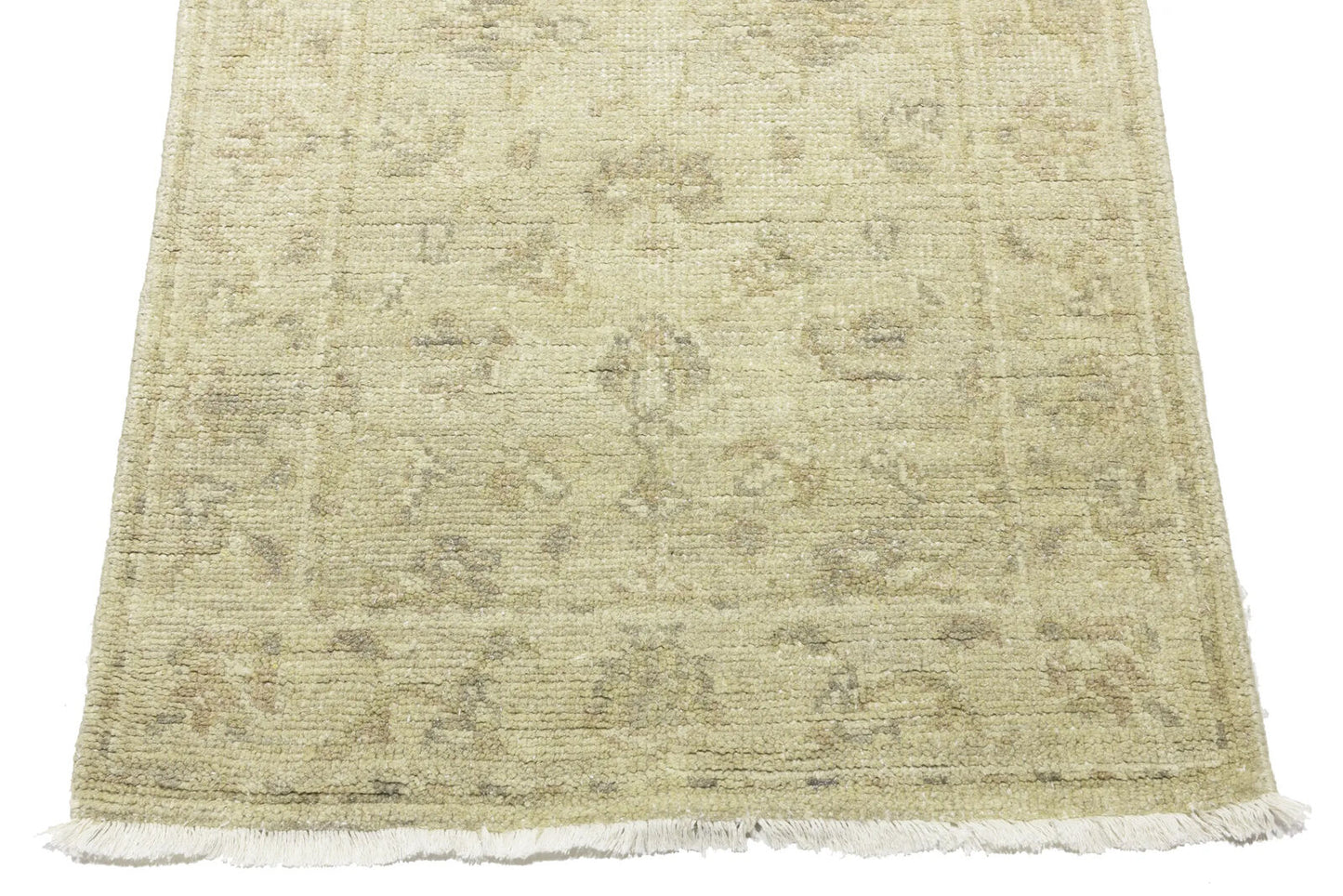 Handmade Wool Oriental Runner Rug Muted Floral