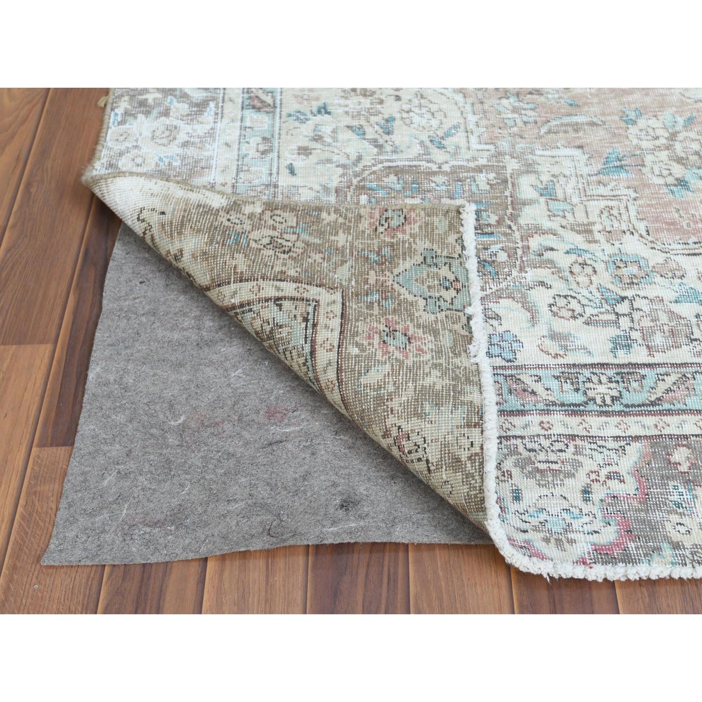 5'10"X9'5" Red Pure Wool Bohemian Farsian Tebraz Medallion Design Rug