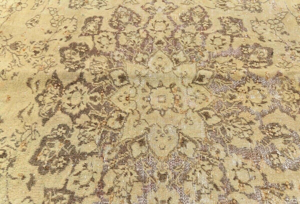 Hand-Knotted Antique Oriental Rug Distressed