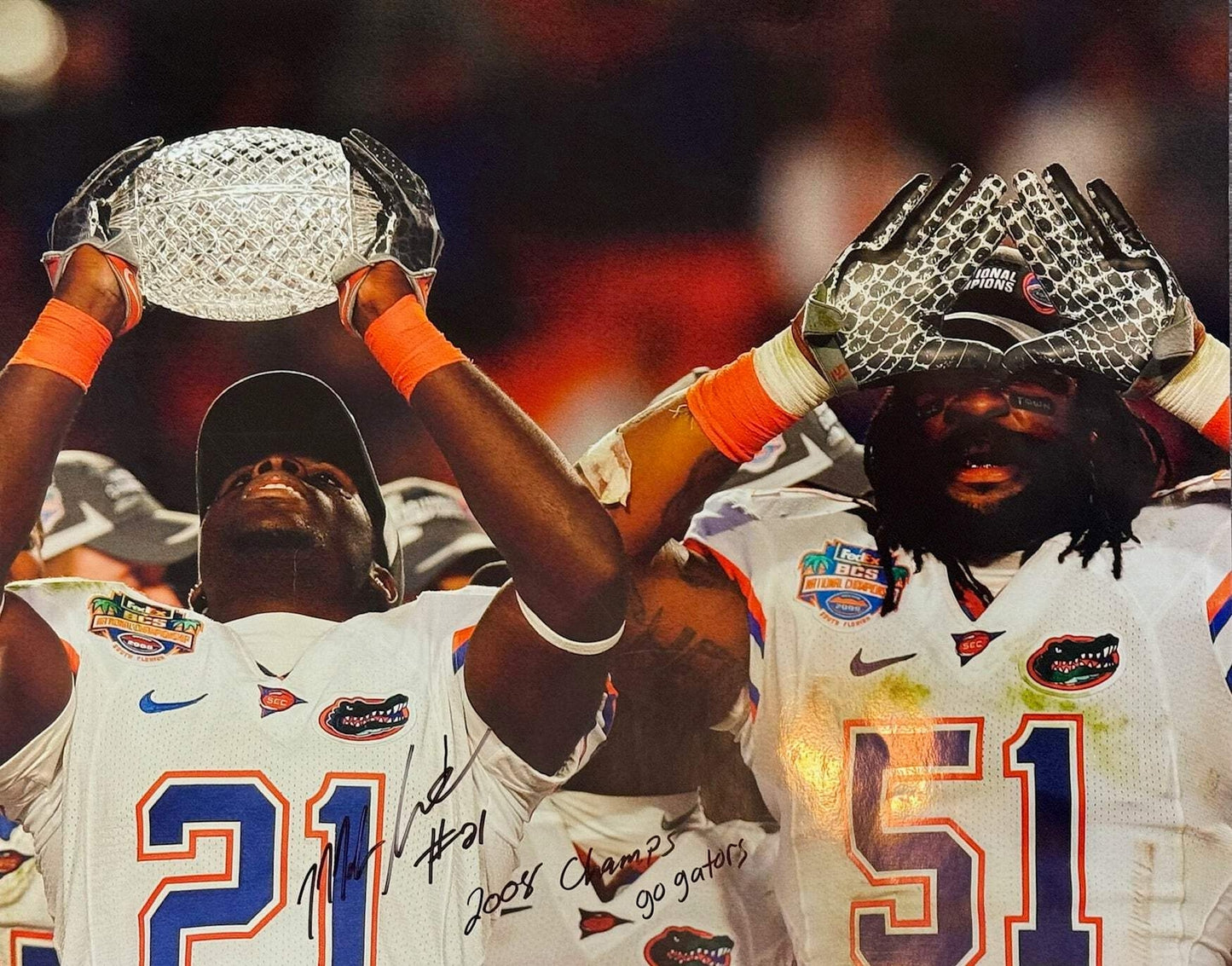 Major Wright Autographed 16X20 Gators Photo