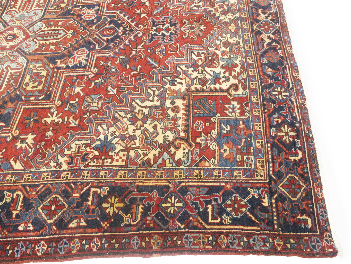 8X11 Ft Handmade Vintage Oriental Rug Red Floral