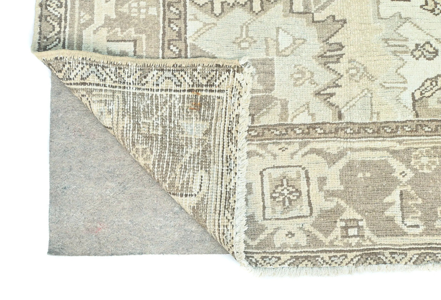 Hand-Knotted Vintage Floral Distressed Oriental