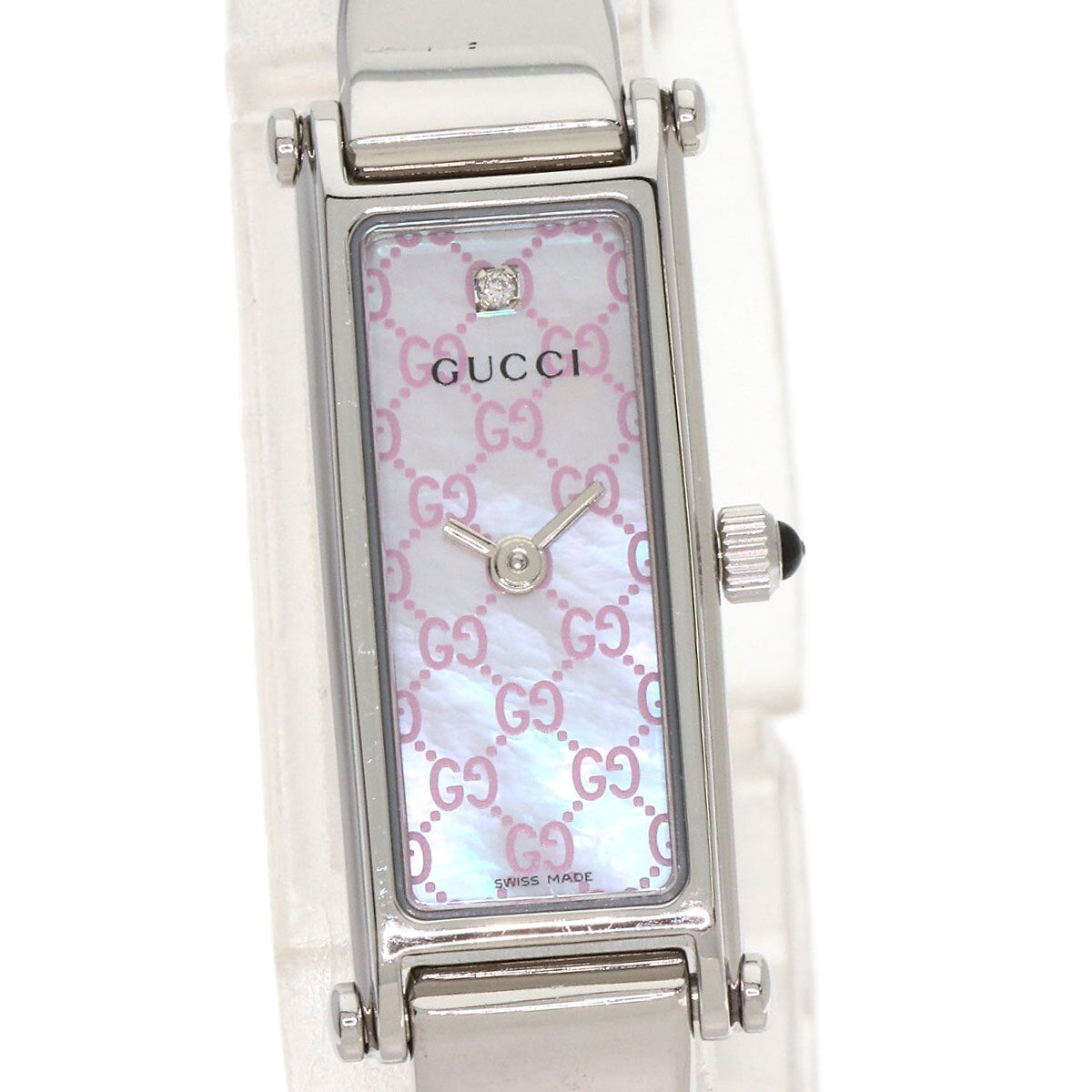 Gucci 1P Diamond Watches 1500L Stainless Steel/Stainless Steel Ladies