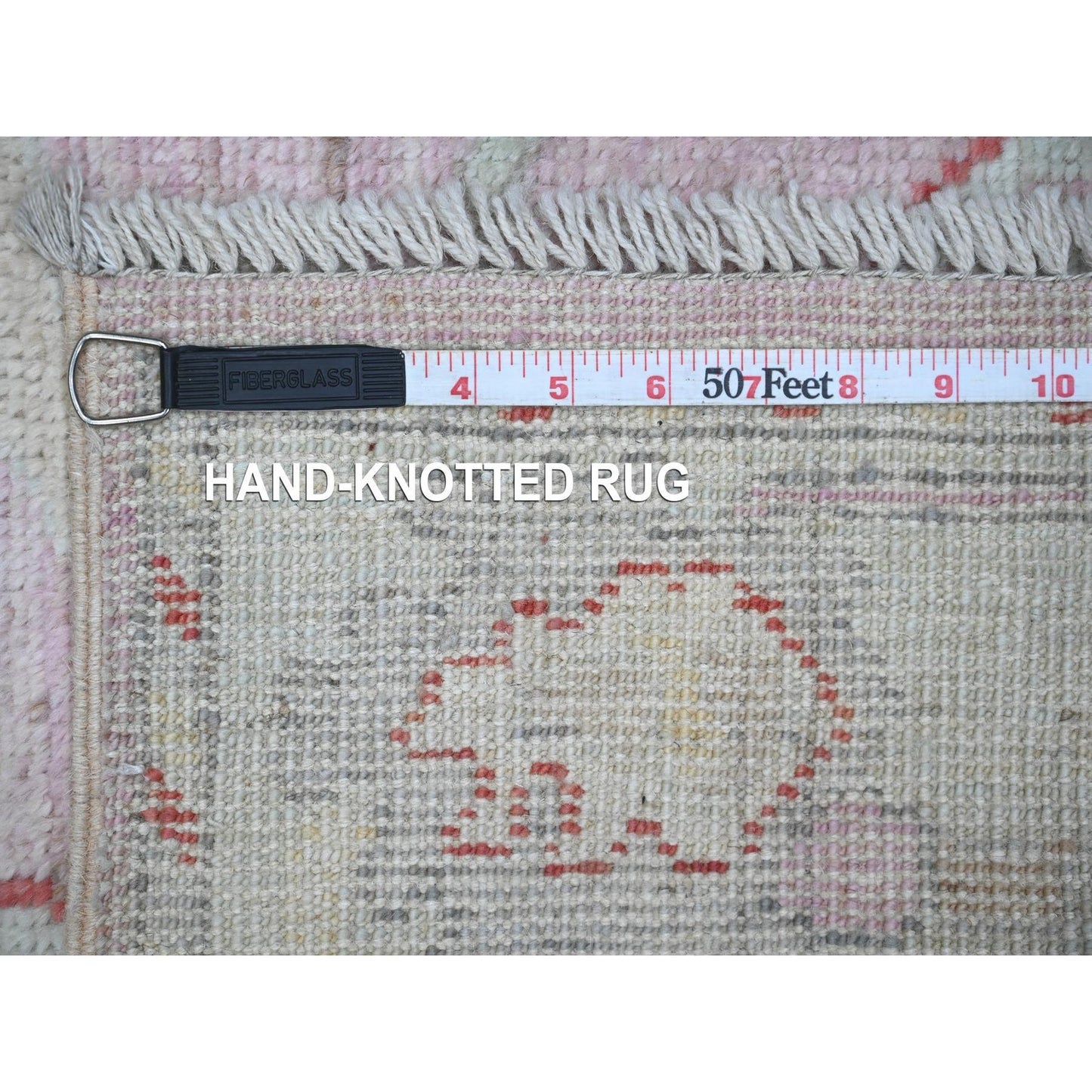 2'10"X11'6" Dust Storm Pink Angora Oushak Runner Oriental Rug