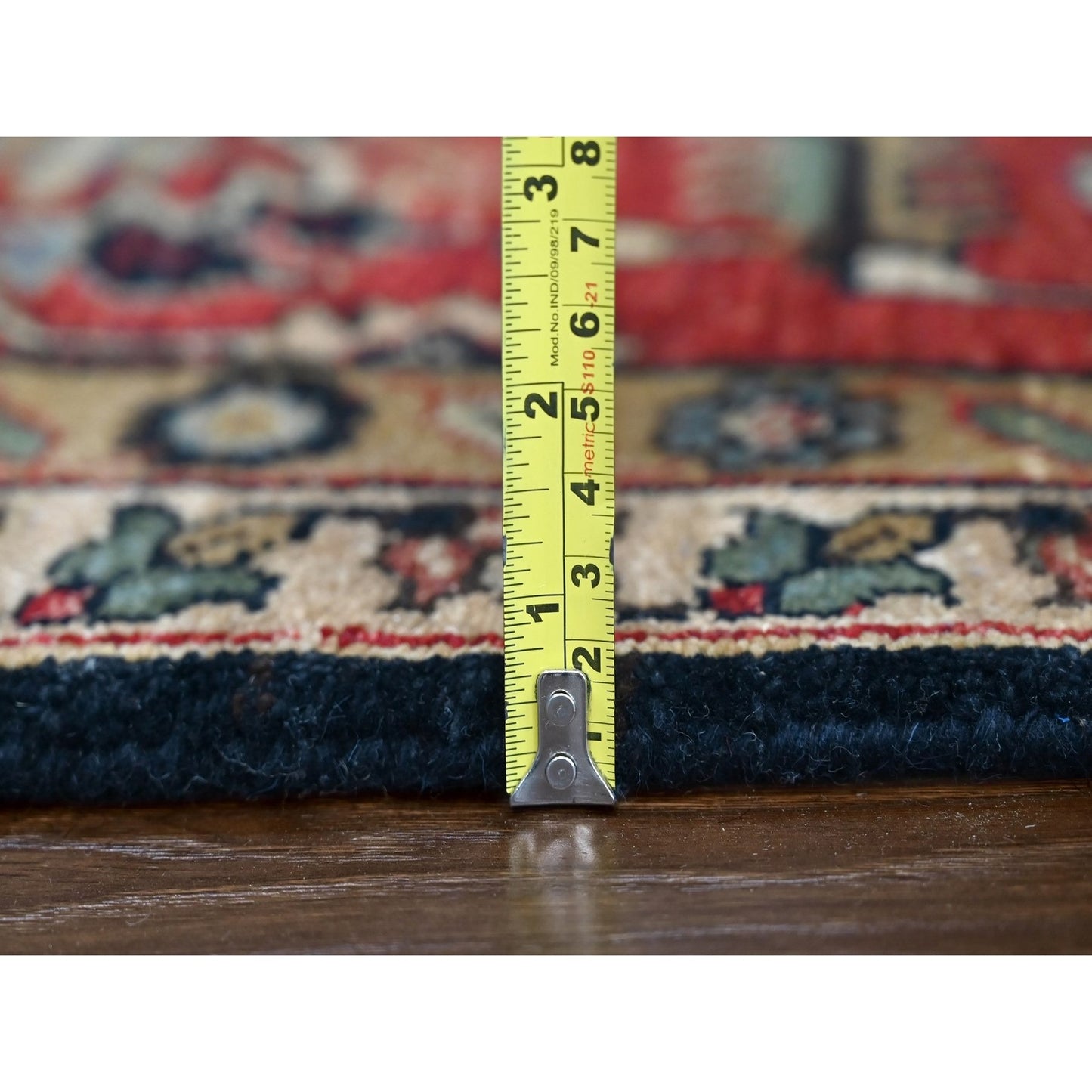 10'2"X10'2" Black Hand Knotted Karjihooz Design 100% Wool Square Rug