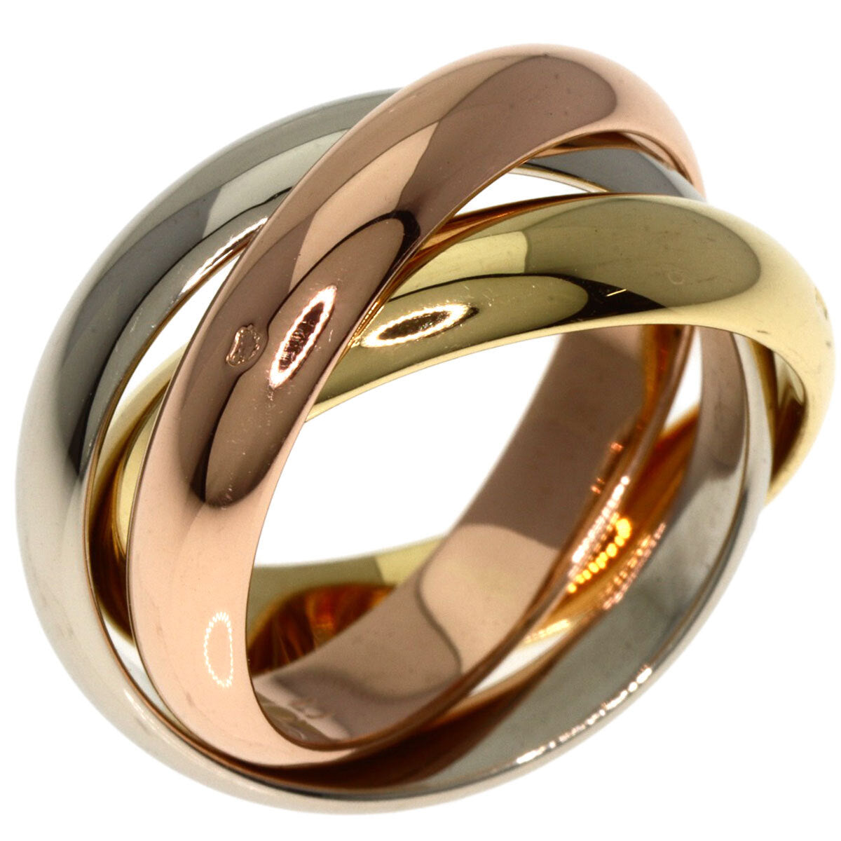 Cartier Ring Trinity Mm #49 K18 Yellow Gold K18