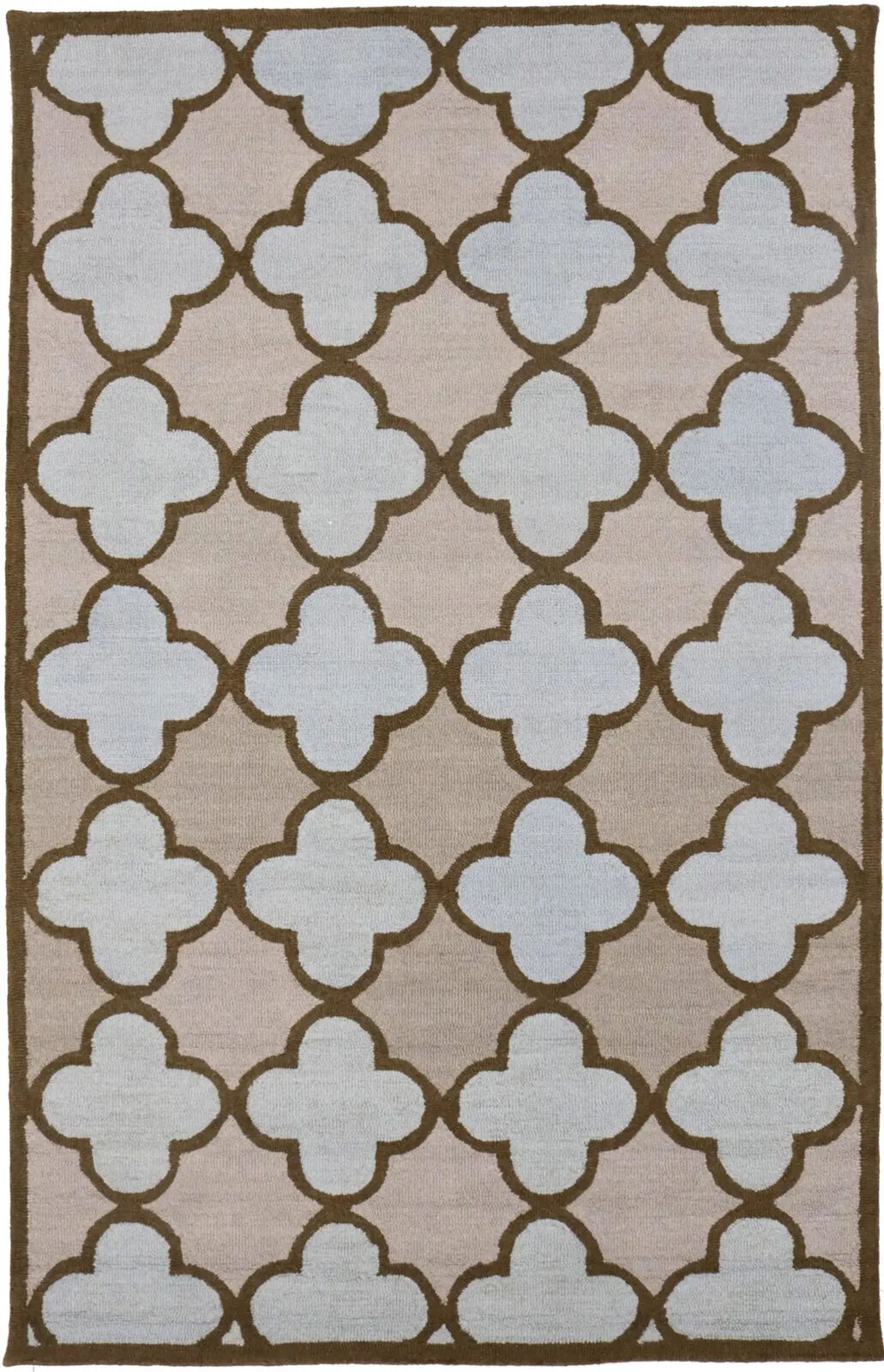 Multicolored Trellis Design 5X8 Hand-Tufted