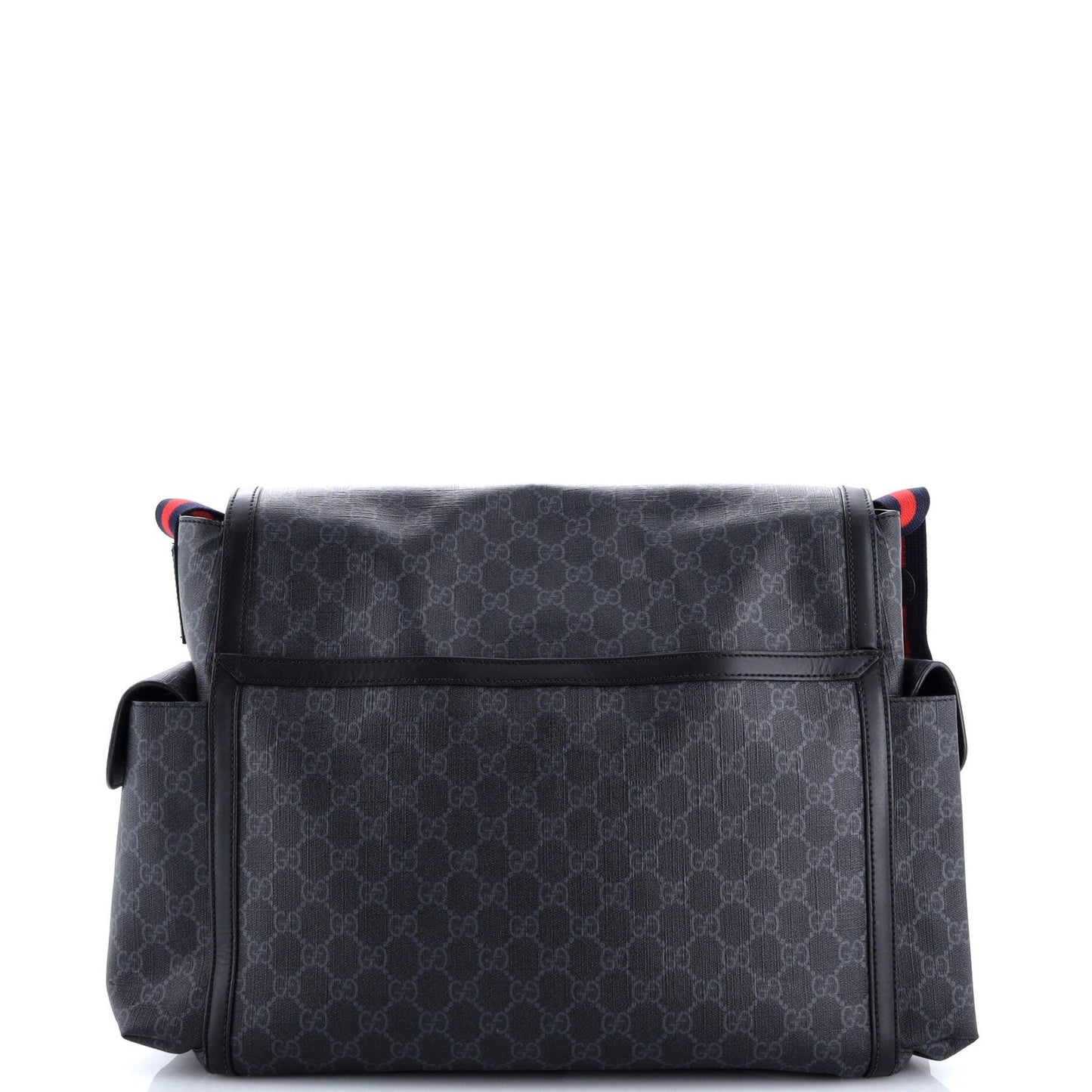 Gucci Web Strap Diaper Bag Gg Coated Canvas Small