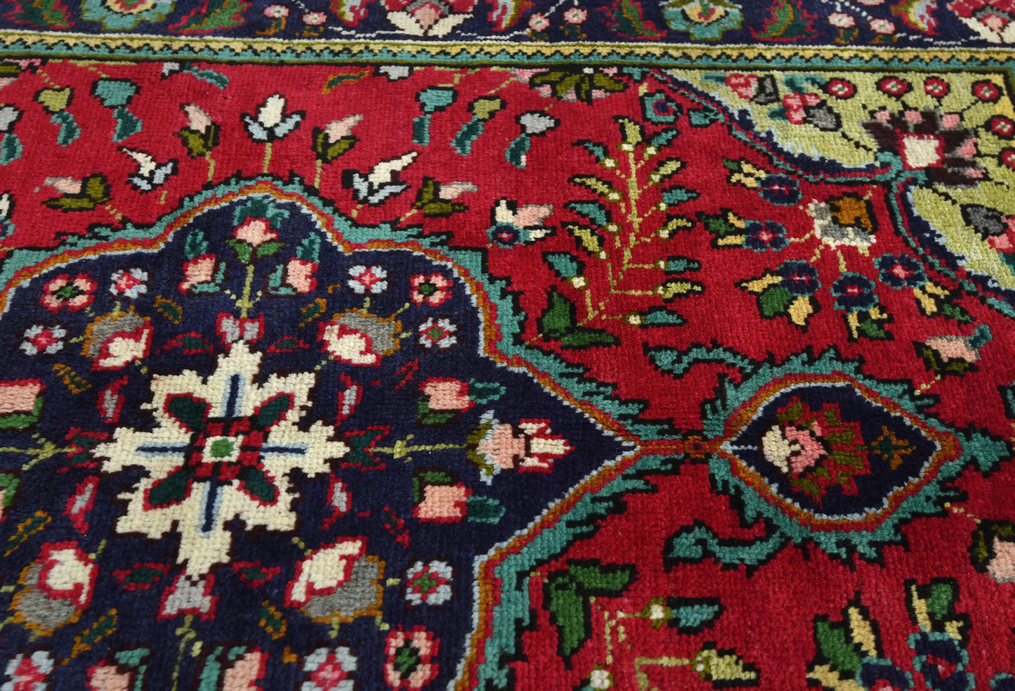 Vintage Handmade Small Red Oriental Rug Classic