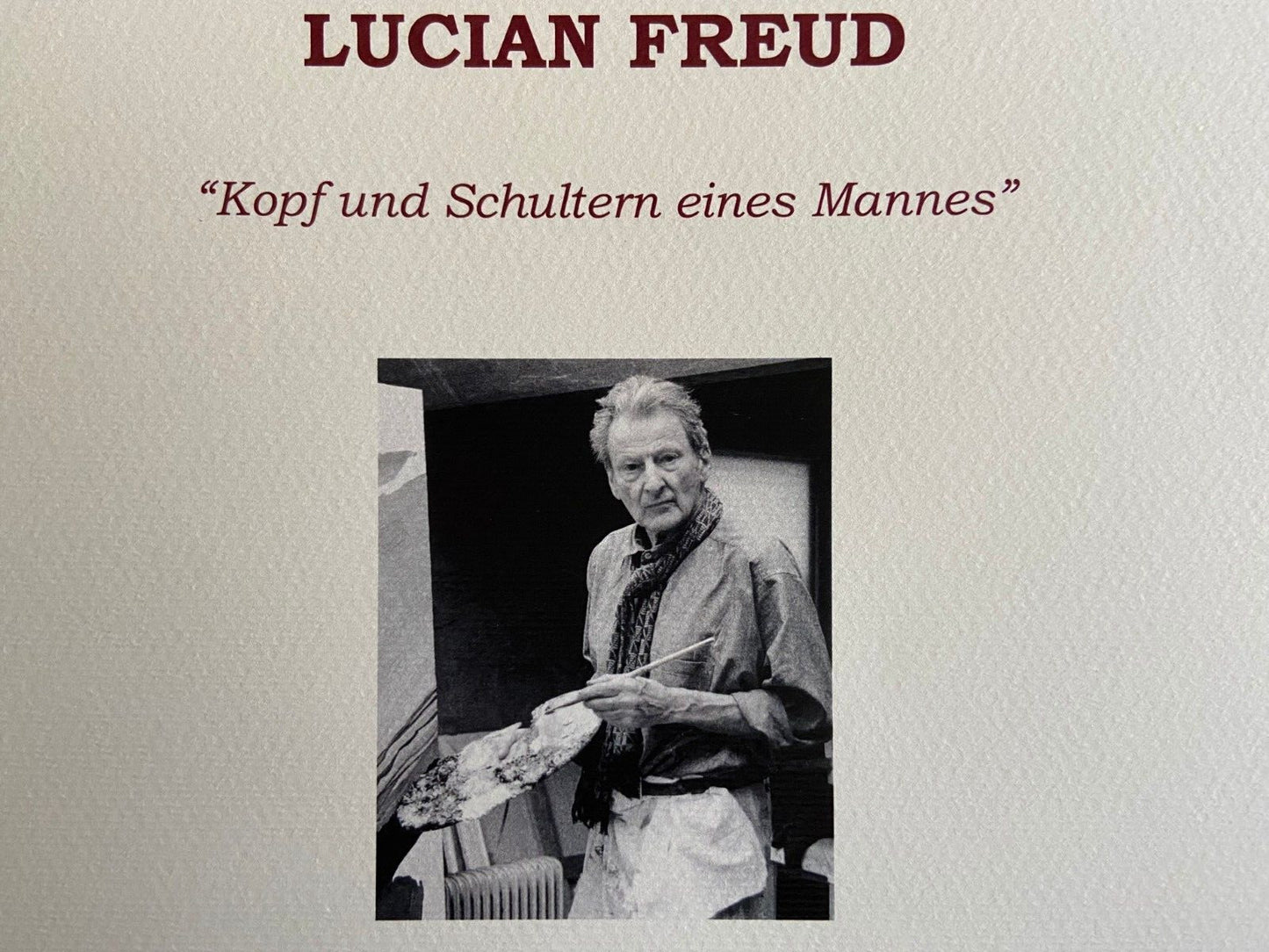 Lucian Freud Lithograph Coa Signed Numbered (Francis
