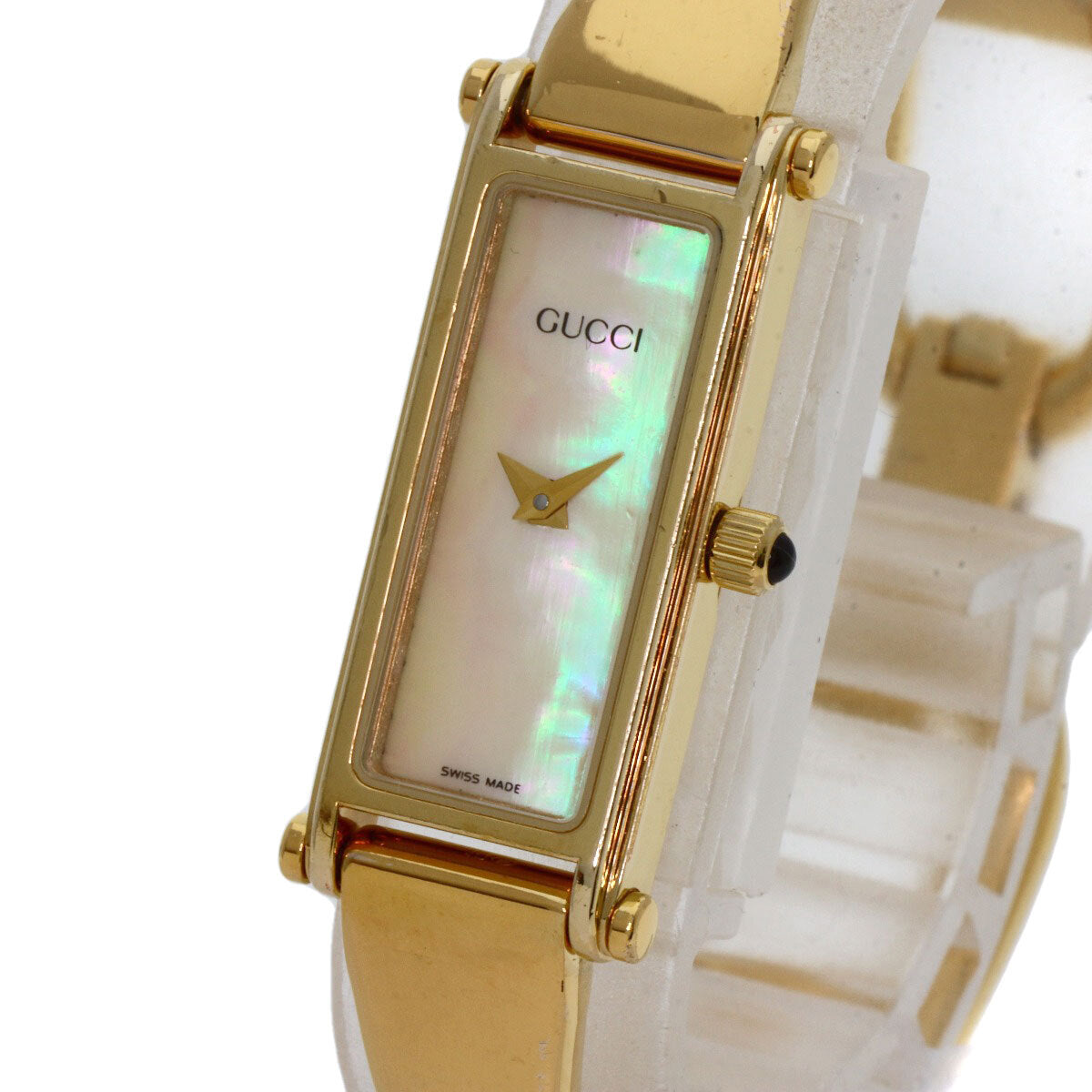 Gucci Square Face Bangle Watches Gold Plated/Gold Plated Ladies