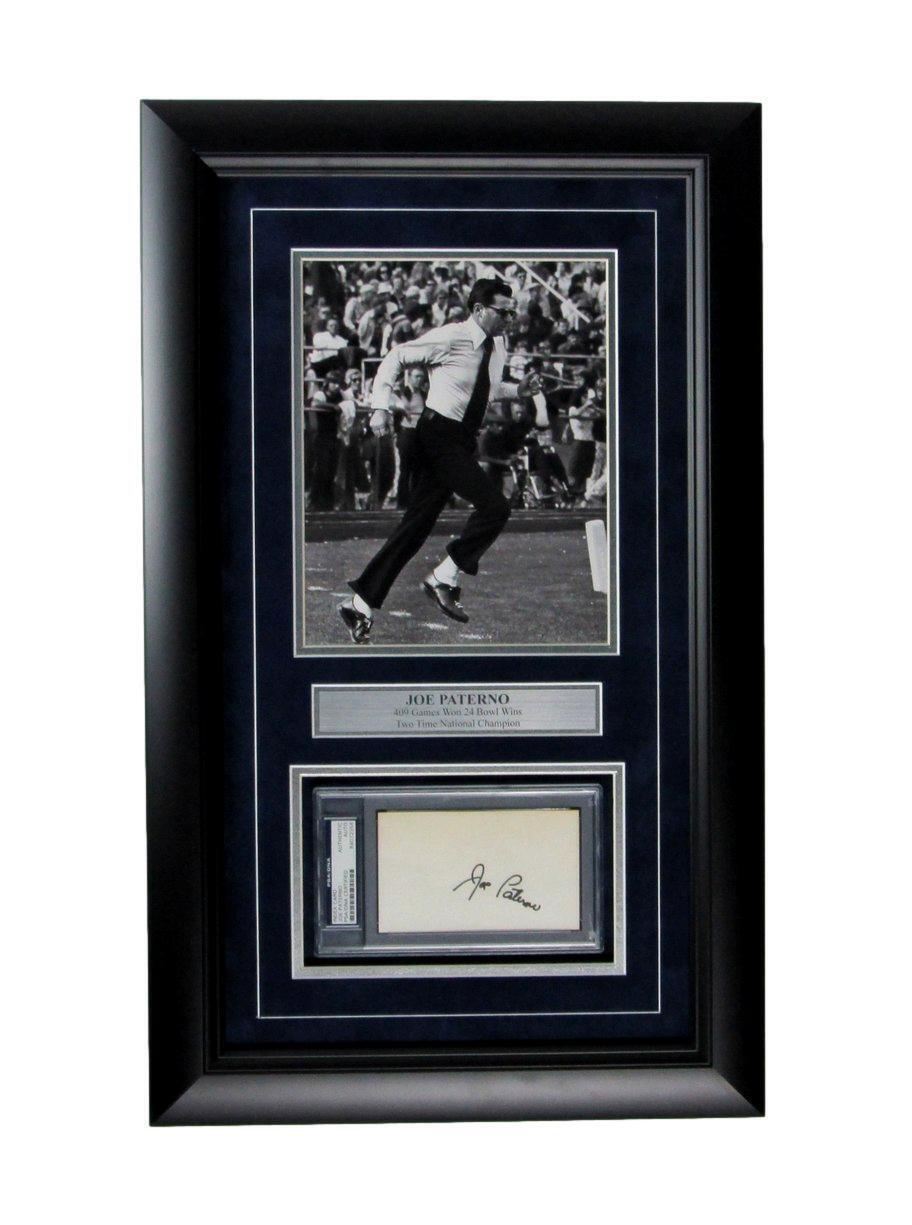 Joe Paterno Penn State Signed 3X5 Index Card W/