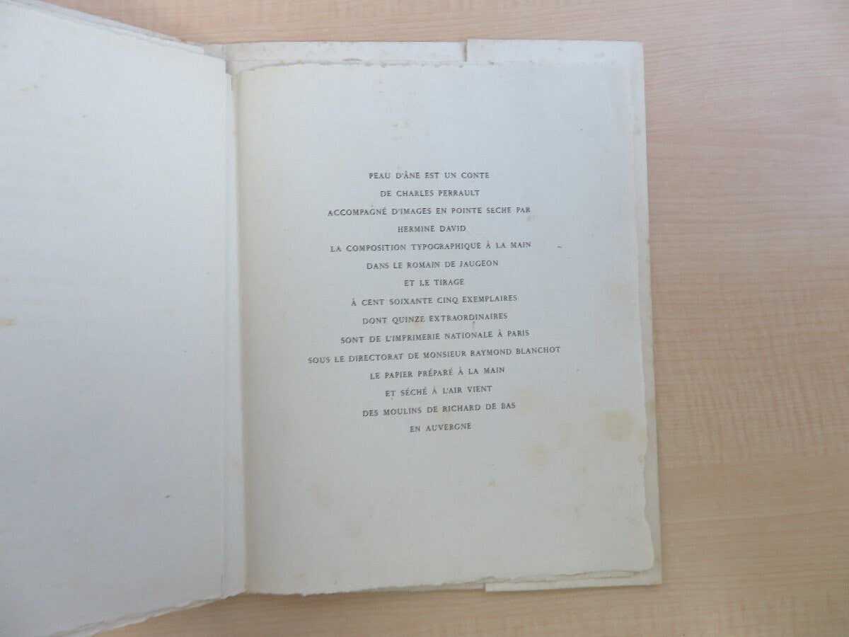 Peau D'Ane By Charles Perrault - Illustrated By Hermine David - 1St Edition 1948