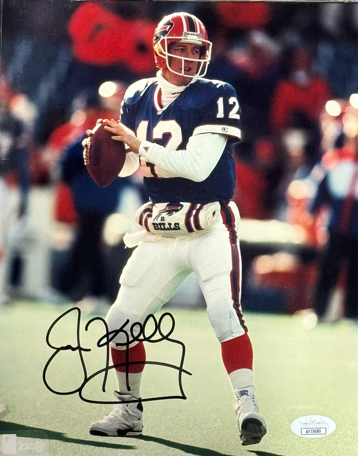 Jim Kelly Autographed 8X10 Football Photo (Jsa)