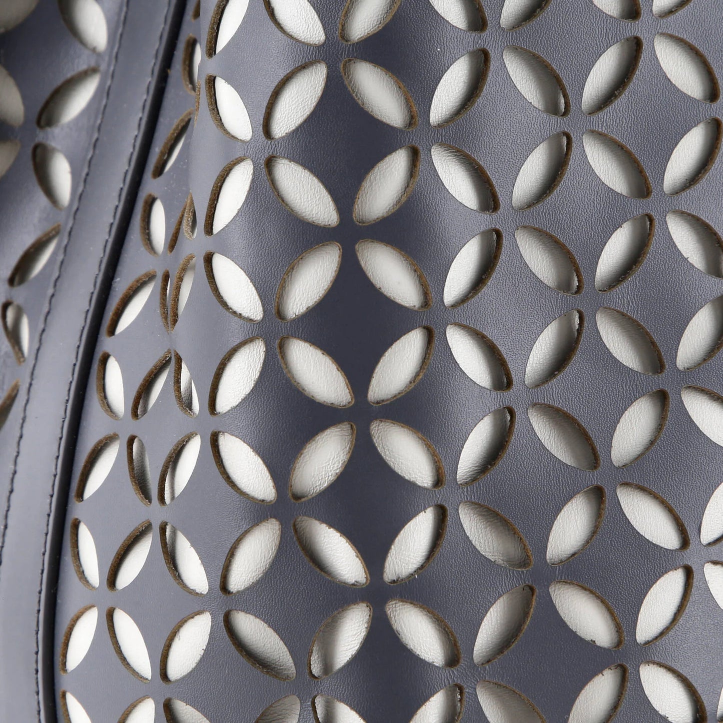 Alaia Side Snap Tote Laser Cut Leather