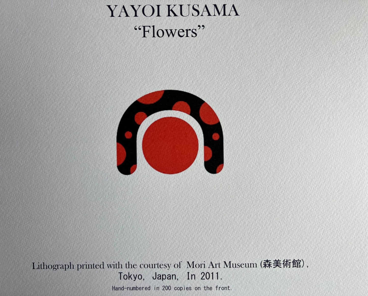 Yayoi Kusama Lithograph Mori Museum Coa Hand