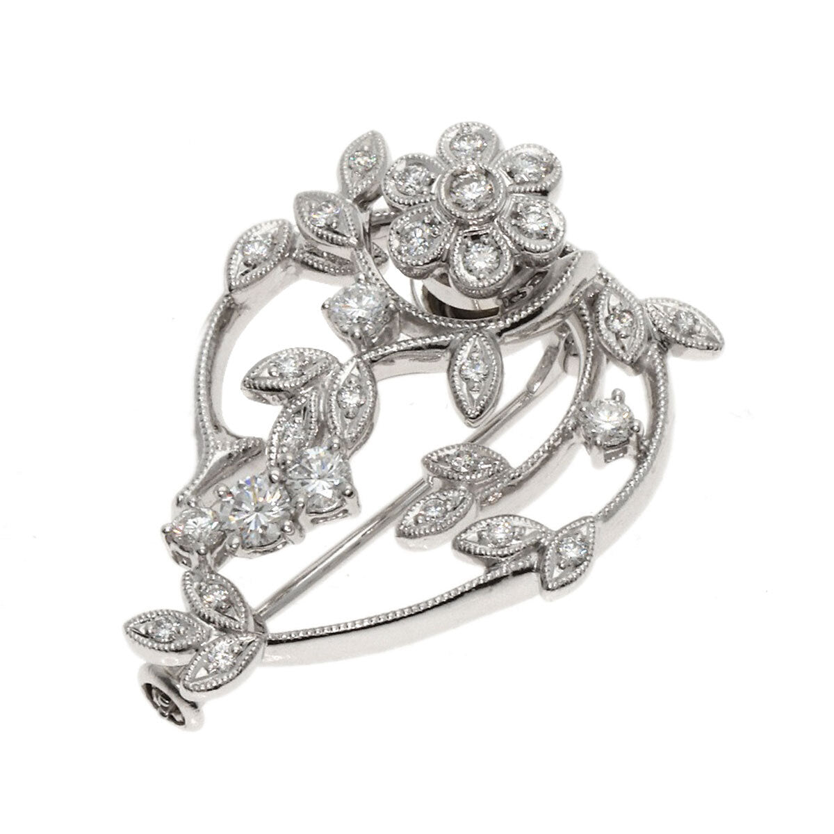 Waltham Brooch Swing Diamond Platinum Pt950