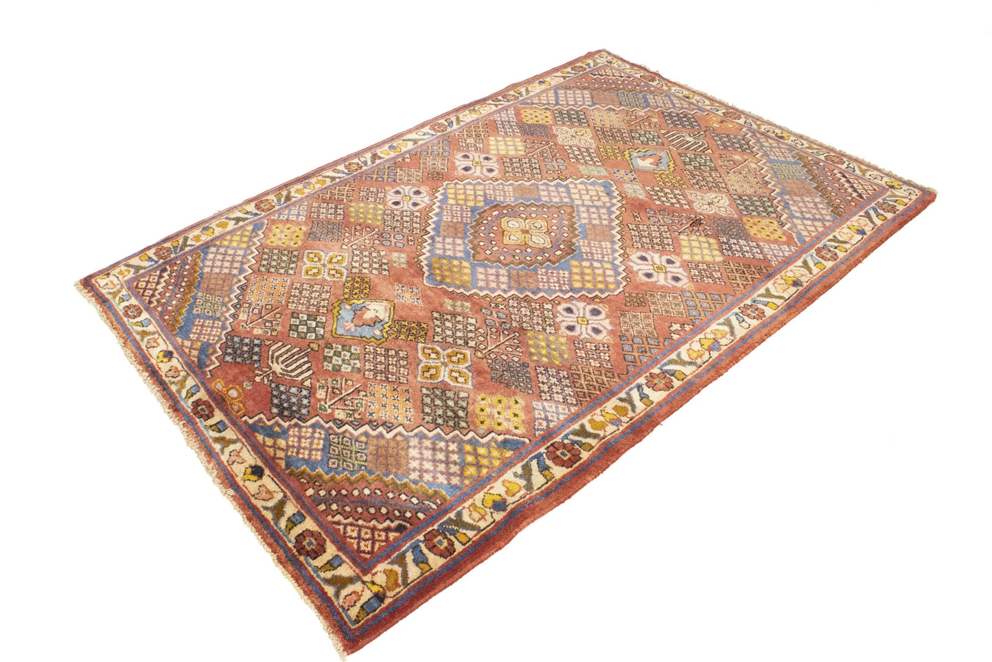 Handmade Vintage Tribal Floral Oriental Rug