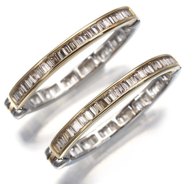 Gstv Earrings Diamond Bicolor 18K 750 Yellow
