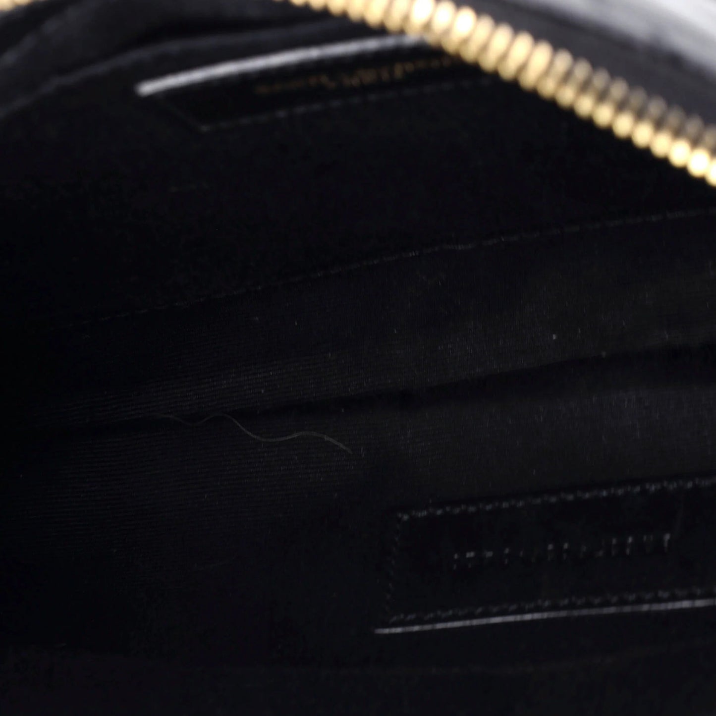 Saint Laurent Classic Monogram Wristlet Pouch Matelasse Chevron Leather Small